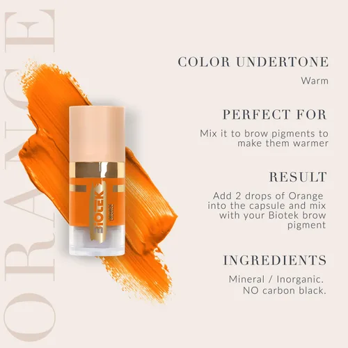 Vista 2 de Pigmento corrector de mezcla para maquillaje permanente - Hecho en Italia - Naranja 0,24 fl.oz.