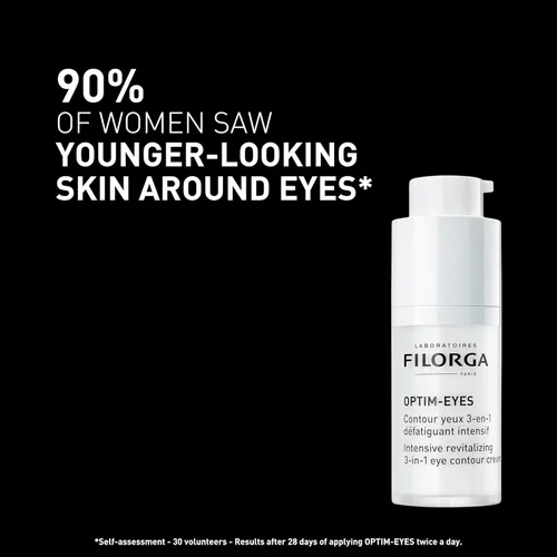 Vista 4 de Filorga Optim-Eyes Eye Cream, Revitalizing 3-in-1 Skin Treatment for Rapid Reduction of Dark Circles, Wrinkles & Puffiness Around the Eyes, 0.5 fl.