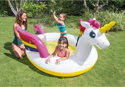 Vista 2 de Intex Mystic Unicorn - Piscina inflable, color blanco