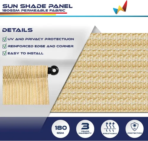 Vista 2 de Windscreen4less - Cubierta universal de repuesto para persiana, color beige, Beige