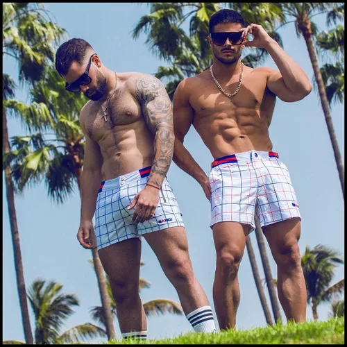 Vista 91 de Bang Men's Swimwear - Beach Shorts - Stretchy Quick-Dry All-Use Premium Swimsuit Trunk Square Cut