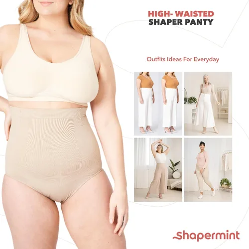 Vista 5 de Shapermint Body Shaper - Panty con control de abdomen - Faja moldeadora para mujer