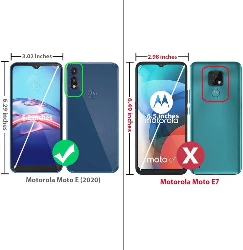 Vista 2 de TJS Funda de teléfono compatible con Motorola Moto E 2020, con protector de pantalla de vidrio templado, de aluminio a prueba de golpes, soporte