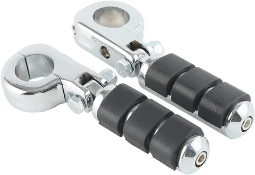 Vista 23 de Green-L Estriberas universales para motocicleta de 1 1/4 pulgadas con abrazadera P para Harley Sportster Softail Dyna Touring Road King Street Glide