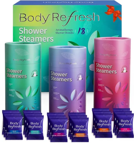 Vista 13 de Shower Steamers - Paquete de 8 rellenos de calcetines de aromaterapia para Navidad Citrus Sunrise