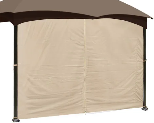Vista 6 de Ontheway - Pared universal de privacidad para la mayoría de kioscos de 10 x 10 pies, solo 1 panel de pared lateral (1, beige, 10 x 10 pies)