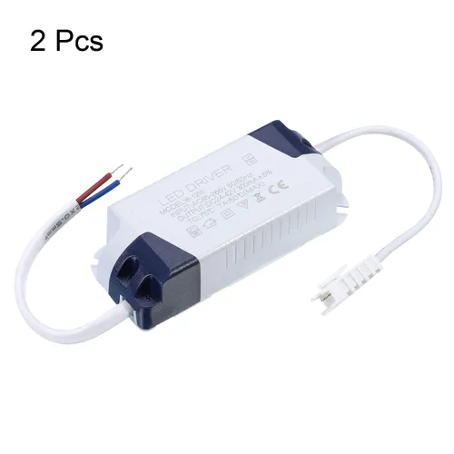 Vista 3 de PATIKIL 8-12W 300mA LED Driver, 2Pcs AC 85-265V Salida 24-42V DC Conector macho Conector Rectificador de corriente constante Transformador Fuente