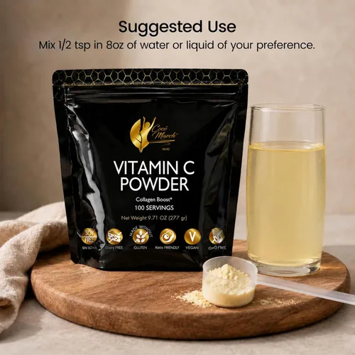 Vista 8 de Cocó March N.M.D Vitamina C en polvo 1000 mg – Suplemento de apoyo inmunológico con zinc, bromelina, quercetina y L-lisina, apoya la producción