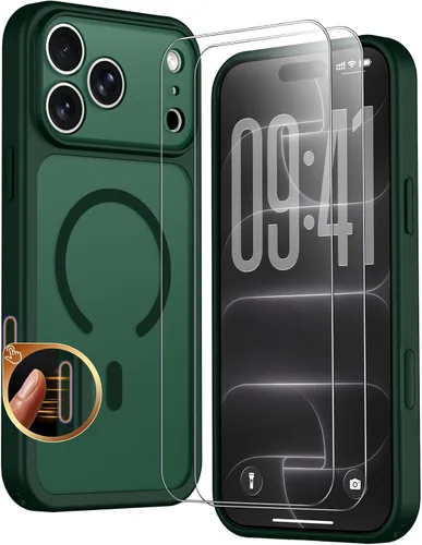 Vista 197 de SPIDERCASE Funda magnética translúcida diseñada para iPhone 11, con 2 protectores de pantalla de vidrio templado, antihuellas, para iPhone 11 de 6.1