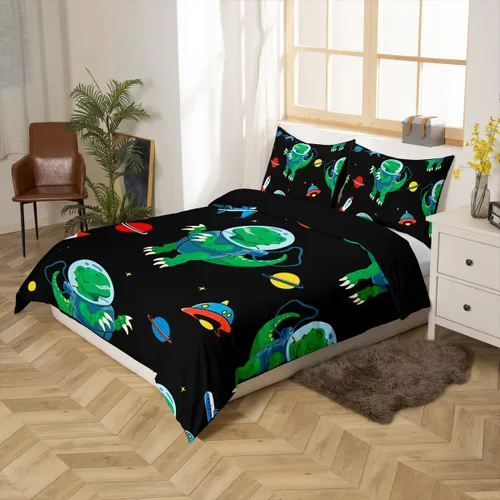 Vista 15 de Feelyou Juego de ropa de cama con patrón de sushi, funda de edredón de estilo japonés para niños, niñas, adolescentes, funda de edredón con temática