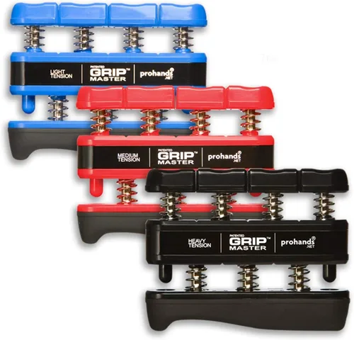 Vista 15 de Prohands Gripmaster - Ejercitador de mano (fortalecedor de agarre de mano), con resorte, sistema de pistón de dedos, aislamiento y ejercicio de cada