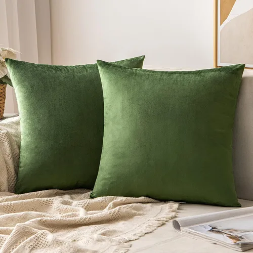 Vista 46 de MIULEE Paquete de 2 fundas de almohada de terciopelo decorativas rectangulares lumbares, fundas de cojín suaves sólidas para sofá, sofá, dormitorio