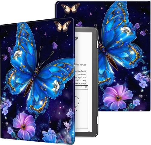 Vista 33 de Funda para Kindle básico de 6 pulgadas (11.ª generación), múltiples ángulos, piel sintética, delgada, con función de encendido y apagado automático