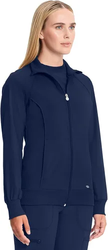 Vista 13 de Infinity by Cherokee 2391A - Chaquetas médicas con cremallera frontal para mujer, tela elástica en 4 direcciones