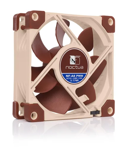 Vista 2 de Noctua NF-A8 PWM, ventilador silencioso premium, 4 pines (3.150 in, marrón)