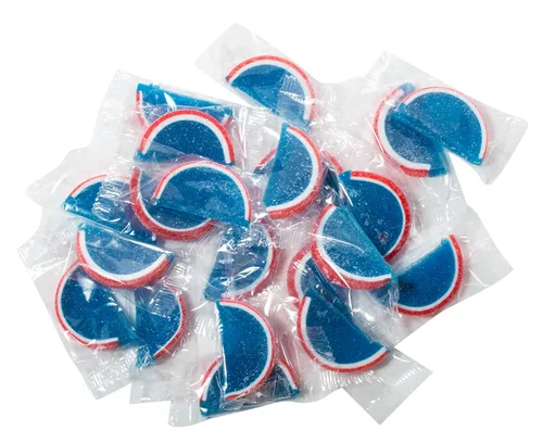 Vista 4 de Boston Fruit Slice - Dulces gomosos gourmet envueltos individualmente, caja de 1 libra (sandía)