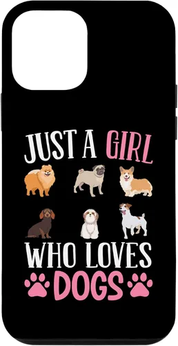Vista 12 de Funda para iPhone 14 Just A Girl Who Loves Dogs Dog Girl