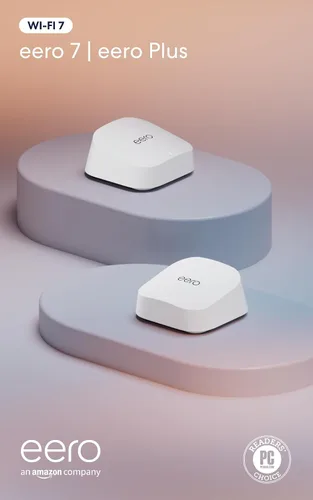 Vista 12 de Amazon eero 7 con 1 mes gratis de eero Plus (renovación automática): WiFi rápido hasta 2.5 Gbps, cubre hasta 2,000 sq. ft., paquete de 1