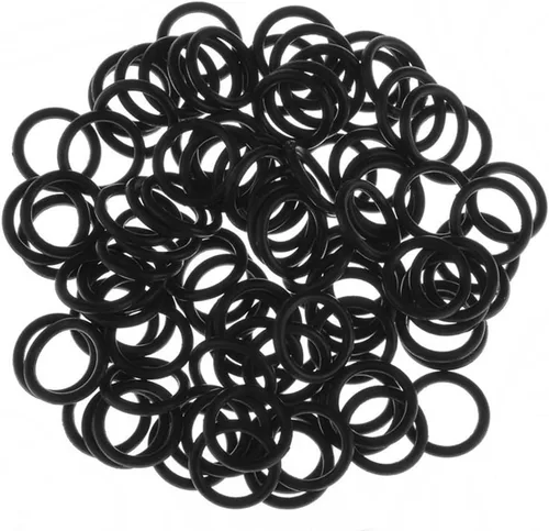 Vista 5 de PiercingJ 100 piezas de junta tórica negra para piercing de oreja Kit 14G 12G 10G 8G 6G 4G 2G 0G 00G 1/2 "... 3/4