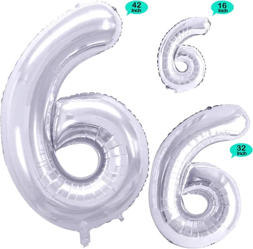 Vista 153 de GOER Globos Número 10 para Decoraciones de Fiesta de 10º Cumpleaños, Globos de Helio de Papel de Aluminio Jumbo de 42 Pulgadas para 10º Aniversario