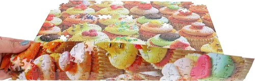 Vista 5 de TDC Games Rompecabezas más difícil del mundo, cupcakes de doble cara, 500 piezas