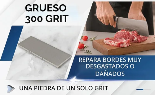 Vista 7 de Piedra afiladora de diamante ultra afilada, grano grueso 300, 8 x 3