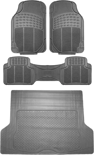 Vista 25 de FH Group Alfombrillas para Piso de Automóvil - Alfombrillas de Piso de Goma Resistente para Automóviles, Juego Trasero de Ajuste Universal