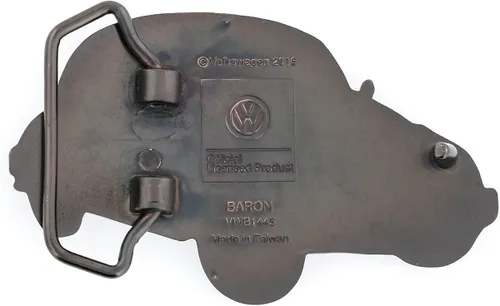 Vista 3 de VW Volkswagen Beetle Antiguo Latón macizo azul hebilla de cinturón