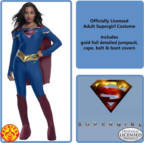 Vista 2 de Rubie's Mono de disfraz de la serie de televisión DC Supergirl para mujer