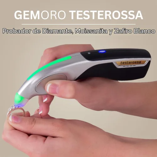 Vista 2 de GemOro Testerossa - Probador de diamantes parlantes, moissanita y zafiro blanco, plateado