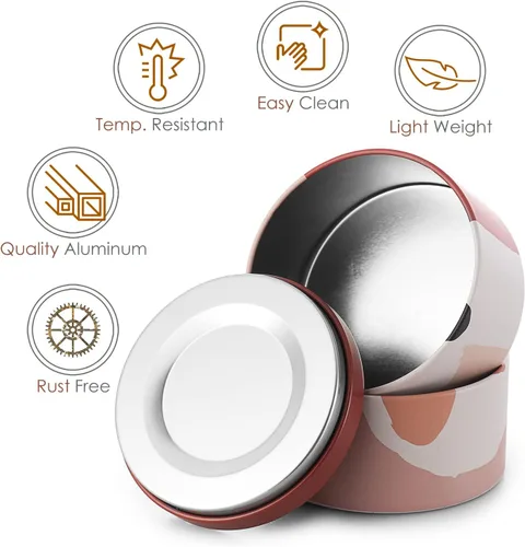Vista 5 de Hearth & Harbor Tarros de vela de lata para hacer velas, contenedores de velas de bricolaje con tapas, tarros de velas de metal, almacenamiento