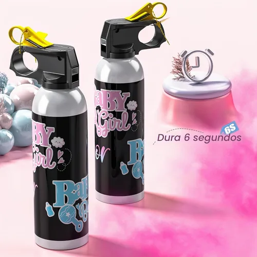 Vista 4 de POPUPARTY - Extintor de revelación de género - 1 rosa, 1 azul Gender Reveal Smoke Bombs,Powder Spray Set – Shower Photo Props , Indoor , Outdoor