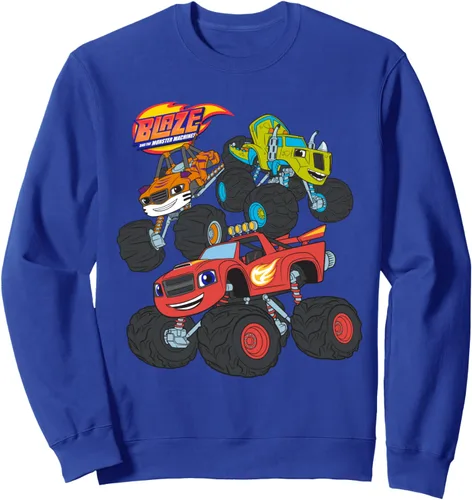 Vista 4 de Blaze & The Monster Machines (BLAZE, STRIPES, ZEG) - Sudadera de grupo, Negro, S