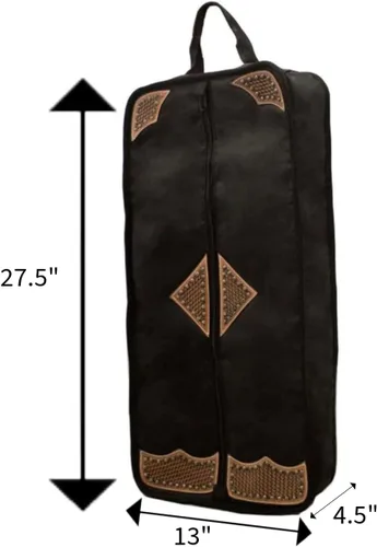 Vista 2 de Tahoe Premium Durango Western Halter, bolsa de transporte y almacenamiento - Construcción acolchada impermeable de tres capas con agarre de mano