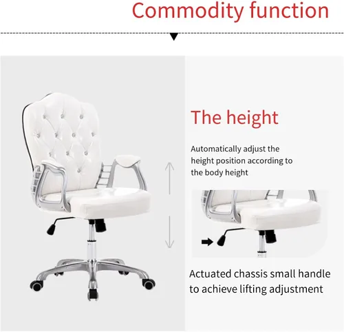Vista 3 de Home Office Chair Ergonomic Desk Chair Computer Chair with Lumbar Support Armrest Executive Rolling Swivel Adjustable Task Chair for Women Adults