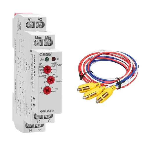 Vista 8 de GEYA Modo de control de 2 niveles 1SPDT Relé de control de temporizador de líquido electrónico Control de nivel de líquido 10A