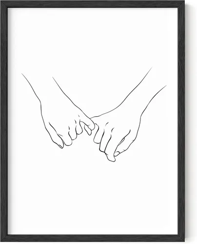 Vista 23 de HAUS AND HUES Arte de pared minimalista - Dibujo moderno de líneas abstractas, impresión de boceto femenino simple, obra de arte para el hogar