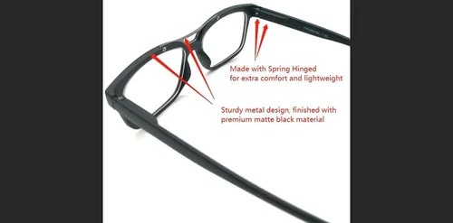 Vista 4 de BillyJoe Gafas de miopía para conducción a distancia, gafas de miopía para hombres y mujeres (2 pares) de forma cuadrada rectangular