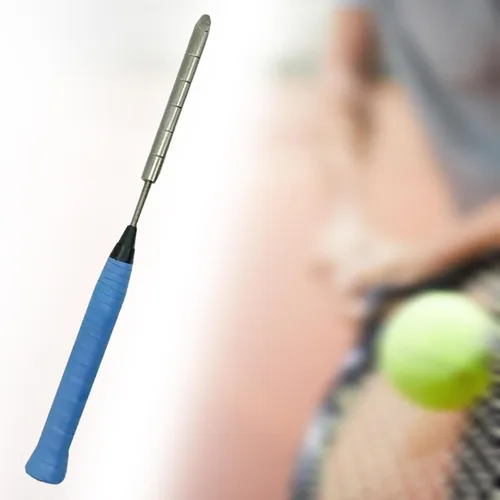 Vista 6 de DYNWAVE Bádminton Trainer - Raqueta de bádminton Swing Trainer Pole Práctica de acero inoxidable Bloque de peso Varilla de Bádminton Raqueta