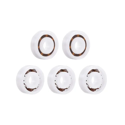 Vista 15 de uxcell 623 rodamientos de plástico 0.118x0.394x0.157 in bola de vidrio jaula de nylon 5pcs