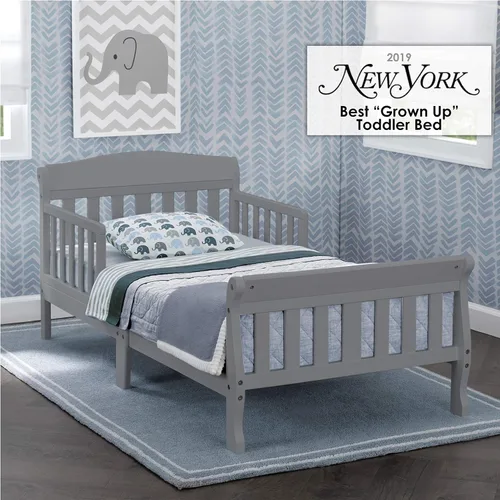 Vista 2 de Delta Children Canton Cama para Niños Pequeños, Certificado Greenguard Gold, Gris