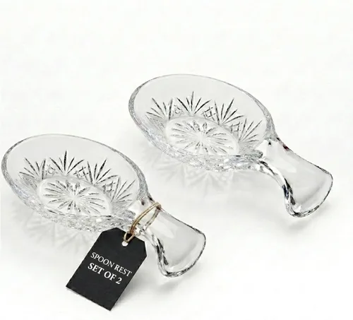 Vista 8 de Godinger - Soporte para cucharas extra grande, soporte para cucharas de cristal, colección Dublin, 9.2 x 4.7 pulgadas