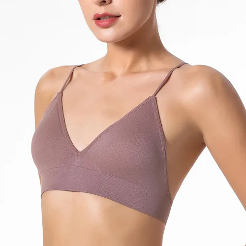 Vista 7 de Sujetador Deportivo para Mujer, Camiseta sin Mangas de Yoga a prueba de golpes, Sujetador de entrenamiento Frontal Correr