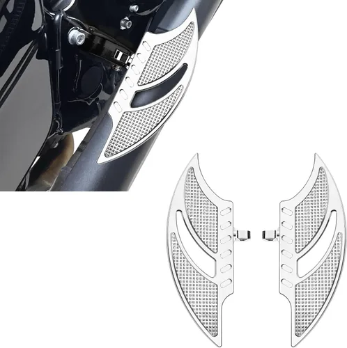 Vista 8 de Pisos Amplios para Motocicleta para Conductor y Pasajero Estriberas Frontales y Traseras para Harley Touring, Electra Glide, Road Glide, Road