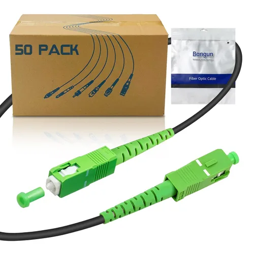 Vista 19 de SC/APC a SC/APC Cable de Fibra Óptica para Internet, Cable de Conexión de Modo Simple Blindado, Cordón de Conexión Óptica de Fibra Óptica - SIMPLEX