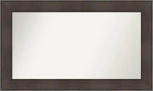Vista 121 de Amanti Art Espejo personalizado, espejo de baño de veta de madera rústica William, espejo de pared o espejo de tocador de baño sobre el fregadero