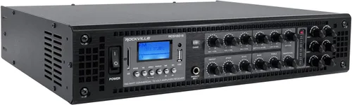 Vista 3 de Rockville Paquete RCS180-6: Amplificador de sistema de audio doméstico de 180 vatios 6 zonas 70V, (4) pares CC65T 6.5 "altavoces de techo blancos