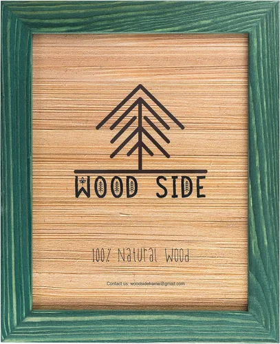 Vista 14 de Marco de fotos de madera rústica de 9 x 12 – 100% madera maciza natural ecológica envejecida para montaje en pared, marco de fotos de mesa