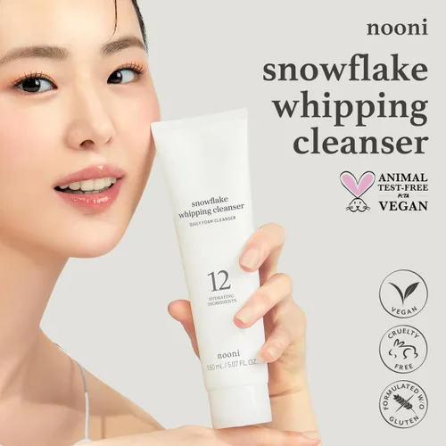 Vista 2 de NOONI Limpieza facial - Limpiador batido de copo de nieve Cuidado de la piel de vidrio coreano, Kbeauty, lavado facial, elimina impurezas