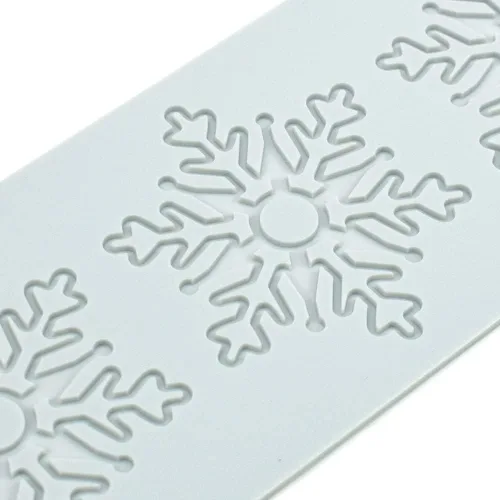 Vista 7 de Molde de silicona con estampado 3D de copos de nieve huecos para pastel de chocolate y caramelo para decoración de cupcakes